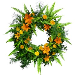 Birds of Solace Sympathy Wreath - Deluxe from Olney's Flowers of Rome in Rome, NY