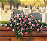 Heavenly Pink Casket Spray from Olney's Flowers of Rome in Rome, NY